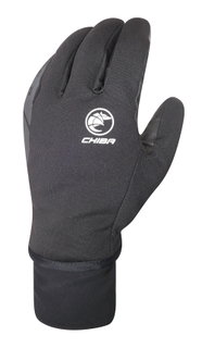 Chiba Winter-Fahrradhandschuhe Ice II (Oberhand aus winddichtem Softshell) schwarz - 1 Paar
