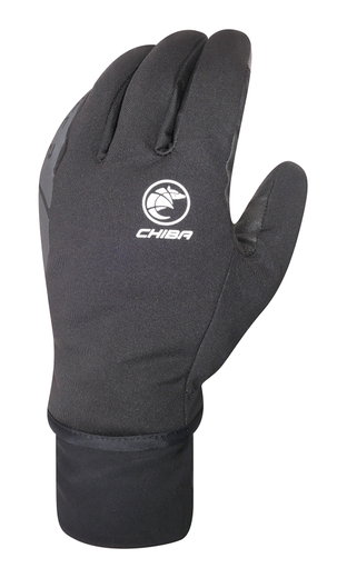 Chiba Winter-Fahrradhandschuhe Ice II (Oberhand aus winddichtem Softshell) schwarz - 1 Paar