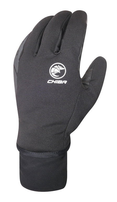 Chiba Winter-Fahrradhandschuhe Ice II (Oberhand aus winddichtem Softshell) schwarz - 1 Paar