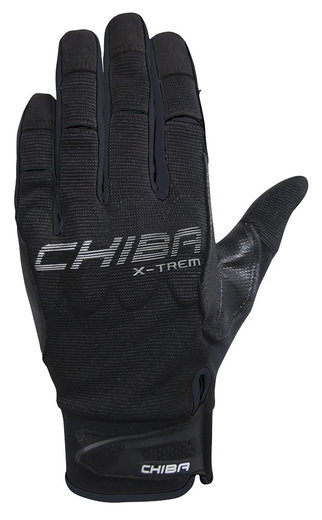Chiba Kletterhandschuhe Via Ferrata Absolut (Puller-Anziehhilfe, aus Nappa-Leder) schwarz - 1 Paar