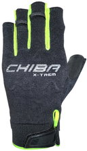 Chiba Kletterhandschuhe Via Ferrata X-Trem (Quickpull-Ausziehhilfe, aus Nappa-Leder) schwarz/neongelb - 1 Paar