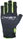 Chiba Kletterhandschuhe Via Ferrata X-Trem (Quickpull-Ausziehhilfe, aus Nappa-Leder) schwarz/neongelb - 1 Paar