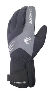 Chiba Winter-Fahrradhandschuhe Thermo Plus (Oberhand aus winddichtem Stretch-Fabric) schwarz - 1 Paar
