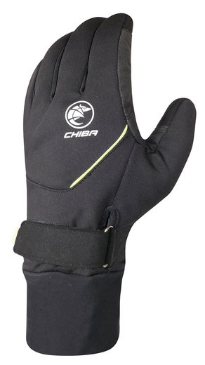 Chiba Winter-Fahrradhandschuhe Rain Pro schwarz/neongelb- 1 Paar