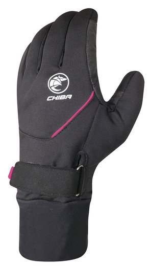 Chiba Winter-Fahrradhandschuhe Rain Pro schwarz/pink - 1 Paar