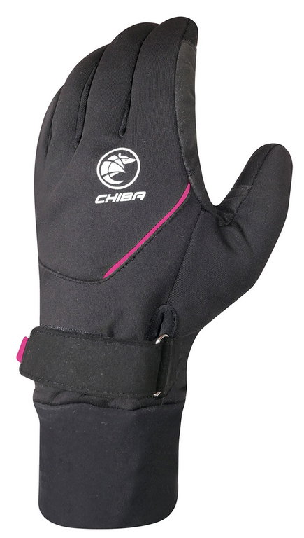 Chiba Winter-Fahrradhandschuhe Rain Pro schwarz/pink - 1 Paar