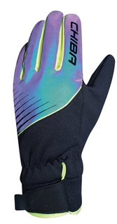 Chiba Winter-Fahrradhandschuhe Waterproof (wasserdicht. reflektierend) bunt/schwarz Kinder - 1 Paar