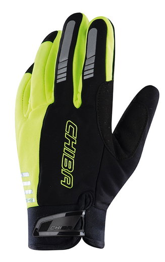 Chiba Winterhandschuhe Competition Plus (winddicht, atmungsaktiv) neongelb/schwarz - 1 Paar