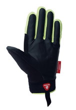 Chiba Winter Gloves Thermo X-Cross (waterproof, windproof, breathable) black/neon yellow - 1 pair