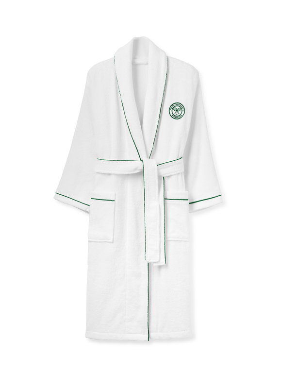 Christy Bademantel Wimbledon The Championship 2025 weiss/grün