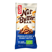 Clif Bar Przekąska Baton Czekoladowy z Czekoladą i Masłem Orzechowym Bio - Czekolada Chip & Masło Orzechowe 12x50g Pudełko