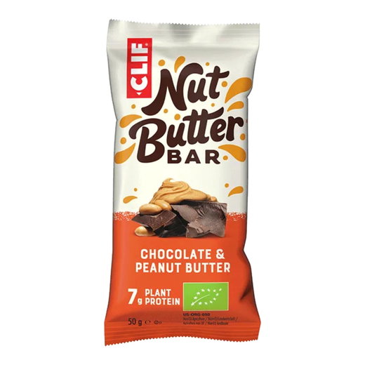 Clif Bar Snack-Riegel Chocolate & Peanut Butter Bio - Schokolade & Erdnussbutter 12x50g Box