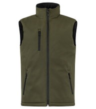 Clique Softshellweste Padded Vest (clean geschnittene, gepolsterte Softshell-Weste) khaki/grün Herren