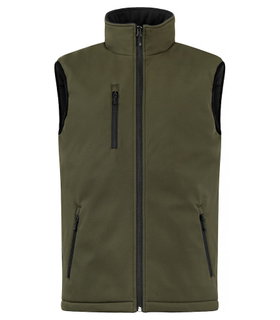 Clique Softshellowa kamizelka Padded Vest (czysta, pikowana kamizelka softshellowa) khaki/zielona męska