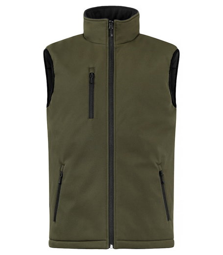 Clique Softshellweste Padded Vest (clean geschnittene, gepolsterte Softshell-Weste) khaki/grün Herren