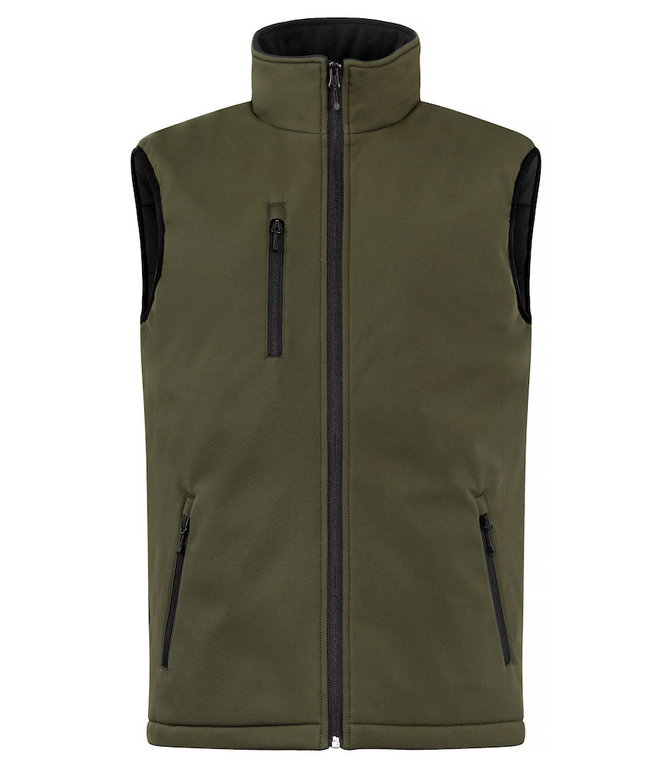 Clique Softshellweste Padded Vest (clean geschnittene, gepolsterte Softshell-Weste) khaki/grün Herren
