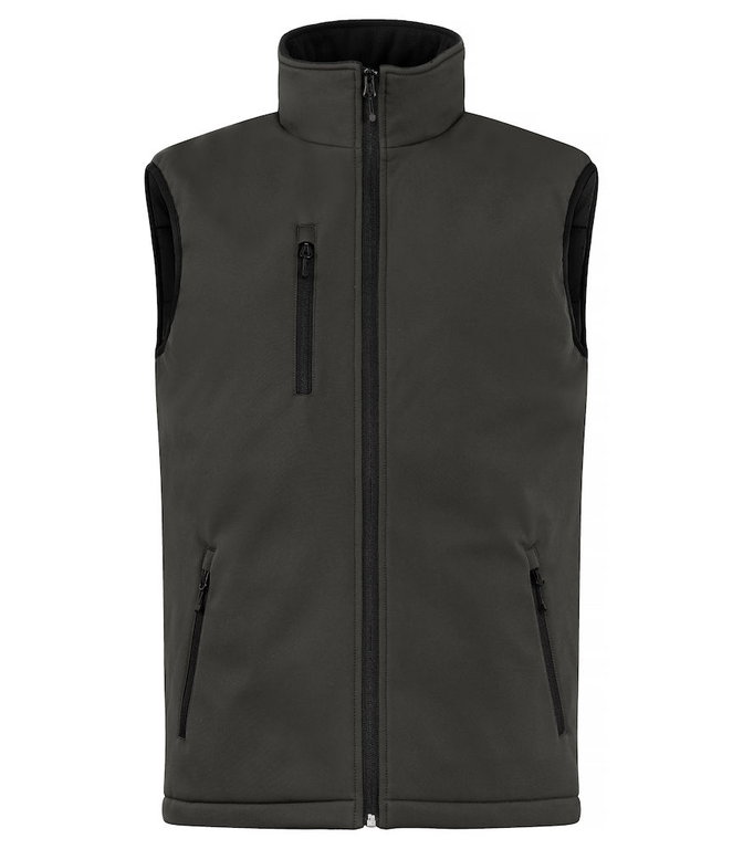 Clique Softshellweste Padded Vest (clean geschnittene, gepolsterte Softshell-Weste) dunkelgrau Herren