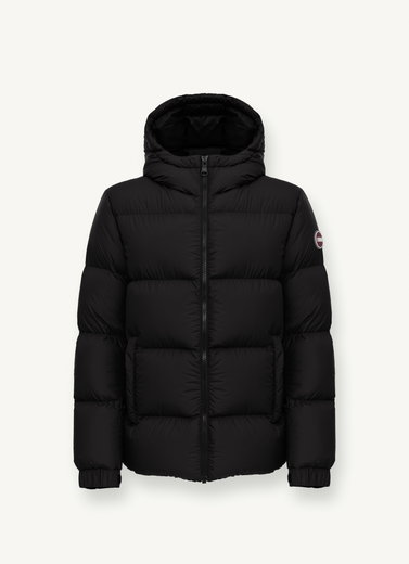 Colmar Daunen-Winterjacke Puffy mit fester Kapuze (sehr warm) schwarz Herren