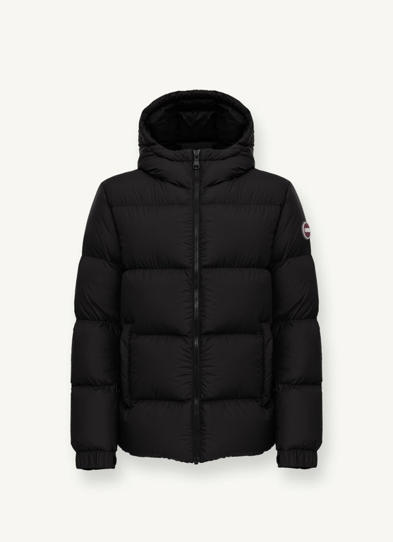 Colmar Daunen-Winterjacke Puffy mit fester Kapuze (sehr warm) schwarz Herren