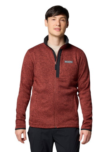 Columbia Fleecejacke Sweater Weather Full Zip 2.0 (warm, weiches Material) rot Herren