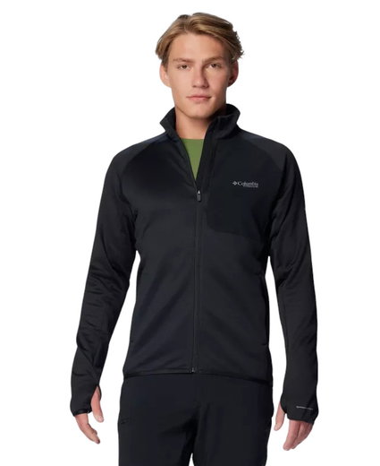 Columbia Fleece Jacket Triple Canyon Grid Full Zip II Black Men's