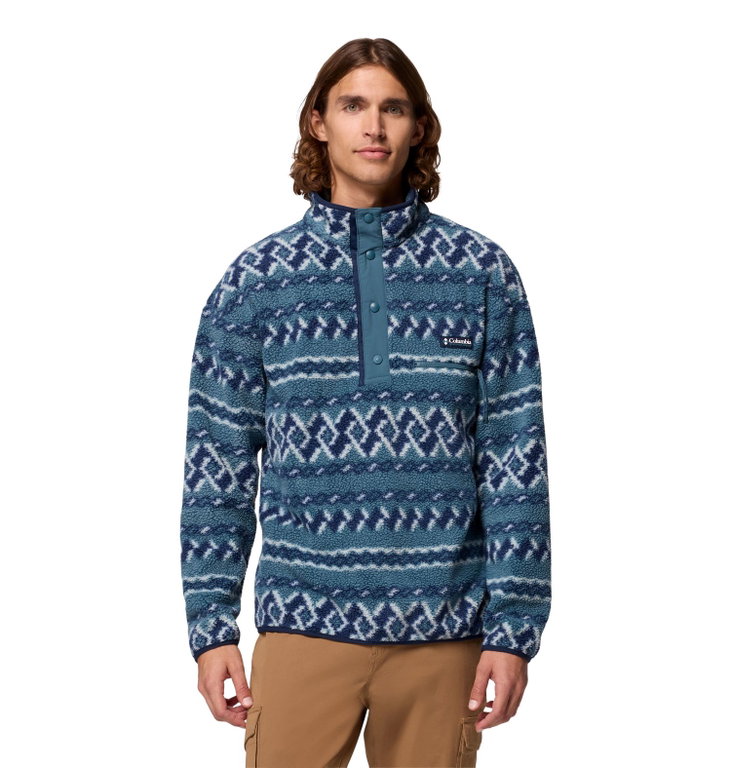 Columbia Fleecepullover Helvetia™ II Printed Half Snap (mit Brusttasche) blau Herren