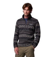 Columbia Fleece Pullover Sweater Weather Printed Half Zip II (with chest pocket) black/white men's