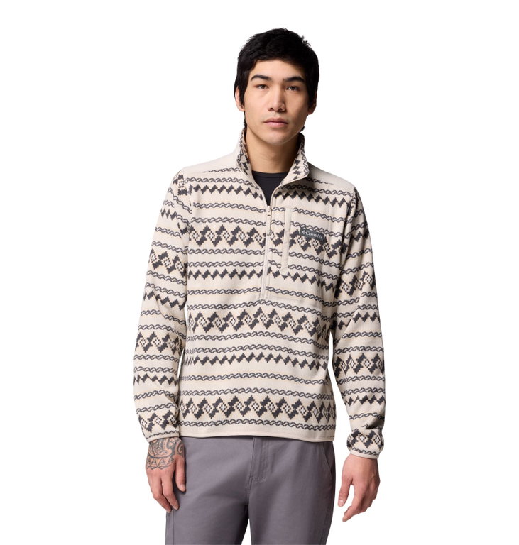Columbia Fleecepullover Sweater Weather Printed Half Zip II (mit Brusttasche) beige Herren