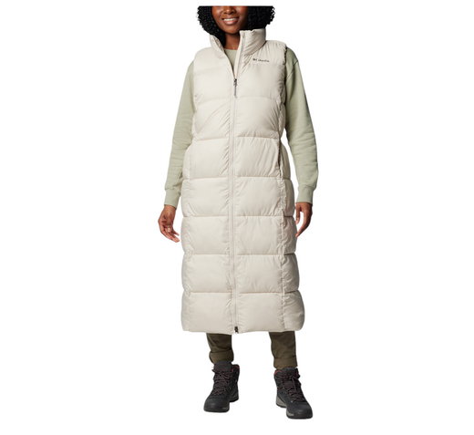 Columbia Winter-Daunenweste Puffect Long Vest (Thermarator Isolierung, Omni-Shield) beige/stone Damen