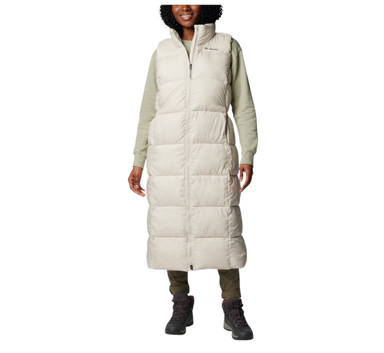 Columbia Winter-Daunenweste Puffect Long Vest (Thermarator Isolierung, Omni-Shield) beige/stone Damen
