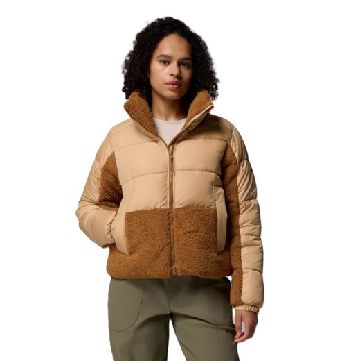 Columbia Winterjacke Leadbetter Point II Sherpa Hybrid (Thermarator™ Isolierung, weiche Sherpa-Einsätze) hellbraun Damen