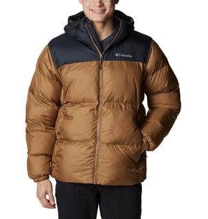 Columbia Winterjacke Puffect mit Kapuze (Thermarator Isolierung, wasserdicht) braun/schwarz Herren