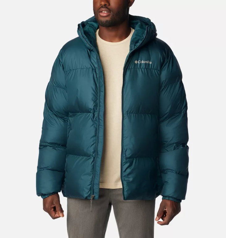 Columbia Winterjacke Puffect mit Kapuze (Thermarator Isolierung, wasserdicht) tealblau Herren