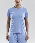 Craft Sport-Shirt (Trikot) Squad Solid - lockere Schnitt, schnelltrocknend - hellblau Damen