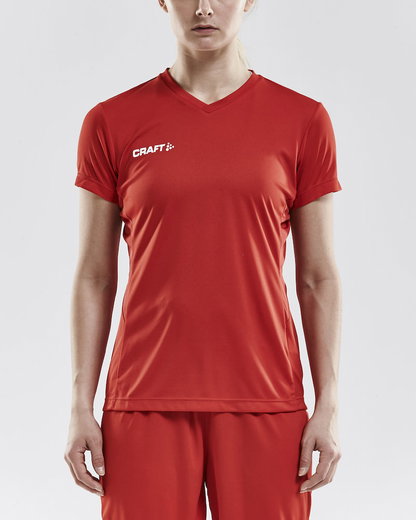 Craft Sport-Shirt (Koszulka) Squad Solid - luźny krój, szybkoschnący - czerwony Damski