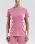 Craft Sport-Shirt (Trikot) Squad Solid (lockerer Schnitt, schnelltrocknend) pink Damen