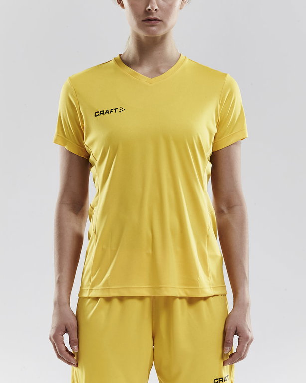 Craft Sport-Shirt (Trikot) Squad Solid - lockere Schnitt, schnelltrocknend - gelb Damen