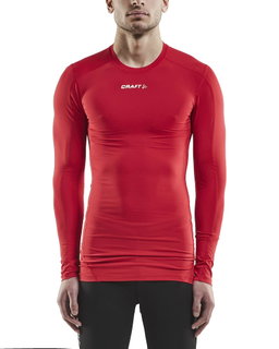 Craft Kompressions-Langarmshirt (enganliegend) Pro Control Unterwäsche rot Herren