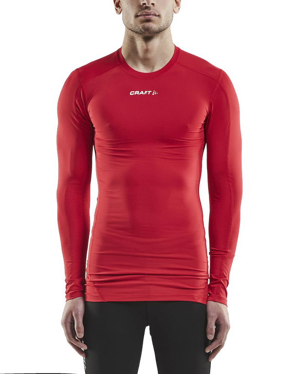 Craft Compression Long Sleeve Shirt (tight fit) Pro Control Underwear red Men