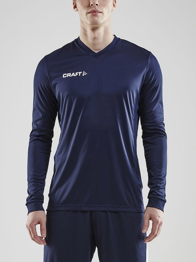 Craft Sport-Langarmshirt (Trikot) Squad Solid - hohe Elastizität, ergonomisches Design - navyblau Herren