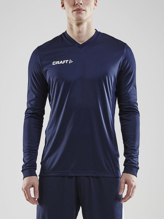 Craft Sport-Langarmshirt (Trikot) Squad Solid - hohe Elastizität, ergonomisches Design - navyblau Herren