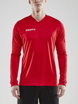 Craft Sport-Langarmshirt (Trikot) Squad Solid - hohe Elastizität, ergonomisches Design - rot Herren