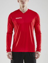 Craft Sport Long-sleeved Shirt (Jersey) Squad Solid - high elasticity, ergonomic design - red Men
