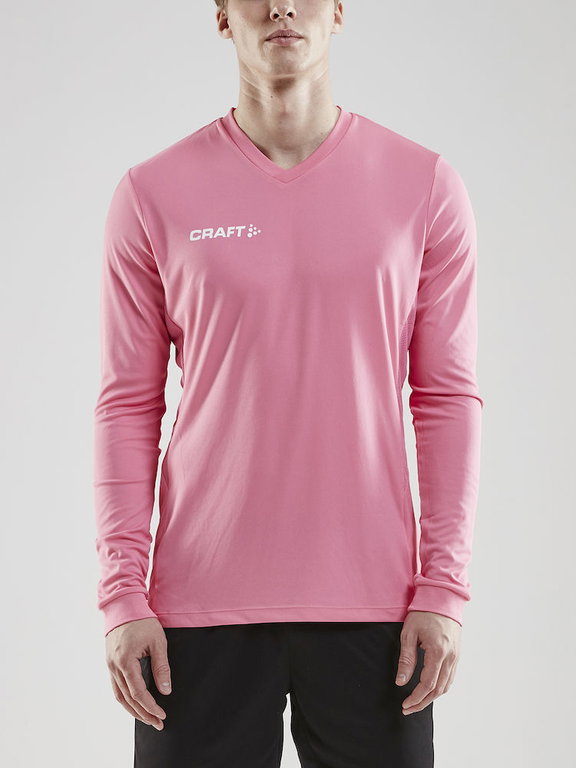 Craft Sport-Langarmshirt (Trikot) Squad Solid - hohe Elastizität, ergonomisches Design - pink Herren