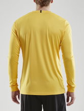 Craft Sport Long Sleeve Shirt (Jersey) Squad Solid - high elasticity, ergonomic design - yellow Men