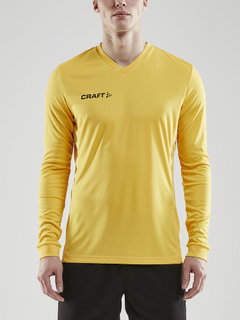 Craft Sport-Langarmshirt (Trikot) Squad Solid - hohe Elastizität, ergonomisches Design - gelb Herren