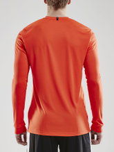 Craft Sport Long Sleeve Shirt (Jersey) Squad Solid - high elasticity, ergonomic design - orange Men