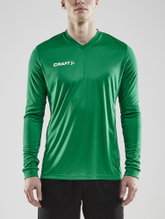 Craft Sport Long Sleeve Shirt (Jersey) Squad Solid - high elasticity, ergonomic design - green Men