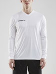 Craft Sport Long-sleeved Shirt (Jersey) Squad Solid - high elasticity, ergonomic design - white Men