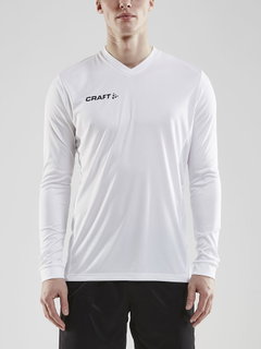Craft Sport Long-sleeved Shirt (Jersey) Squad Solid - high elasticity, ergonomic design - white Men